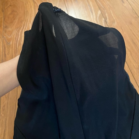 Nicole Miller Atelier Size 2 Strapless Blue Denim Sheath Black Office Classic - Picture 10 of 10